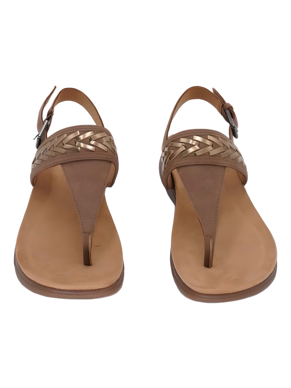 Easy Spirit Monte Woven T-Strap Sandals Medium Brown Bronze Size 6M - Picture 5 of 6